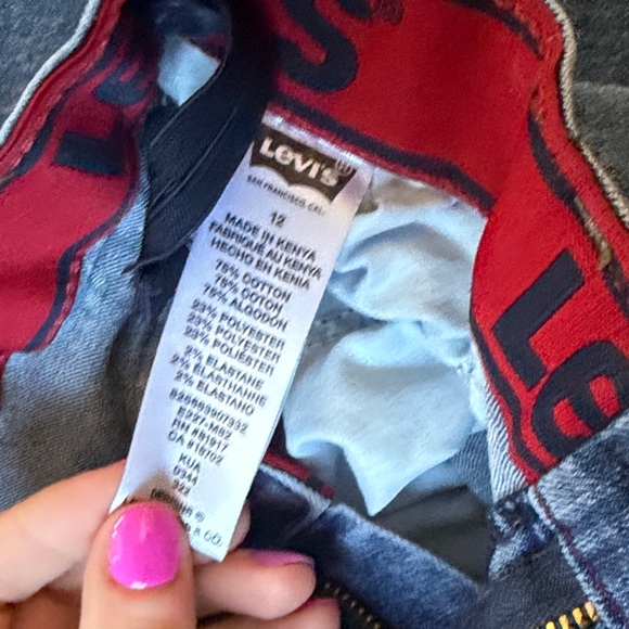 Levi's Boy Straight Leg Blue Jeans - Picture 2 of 6